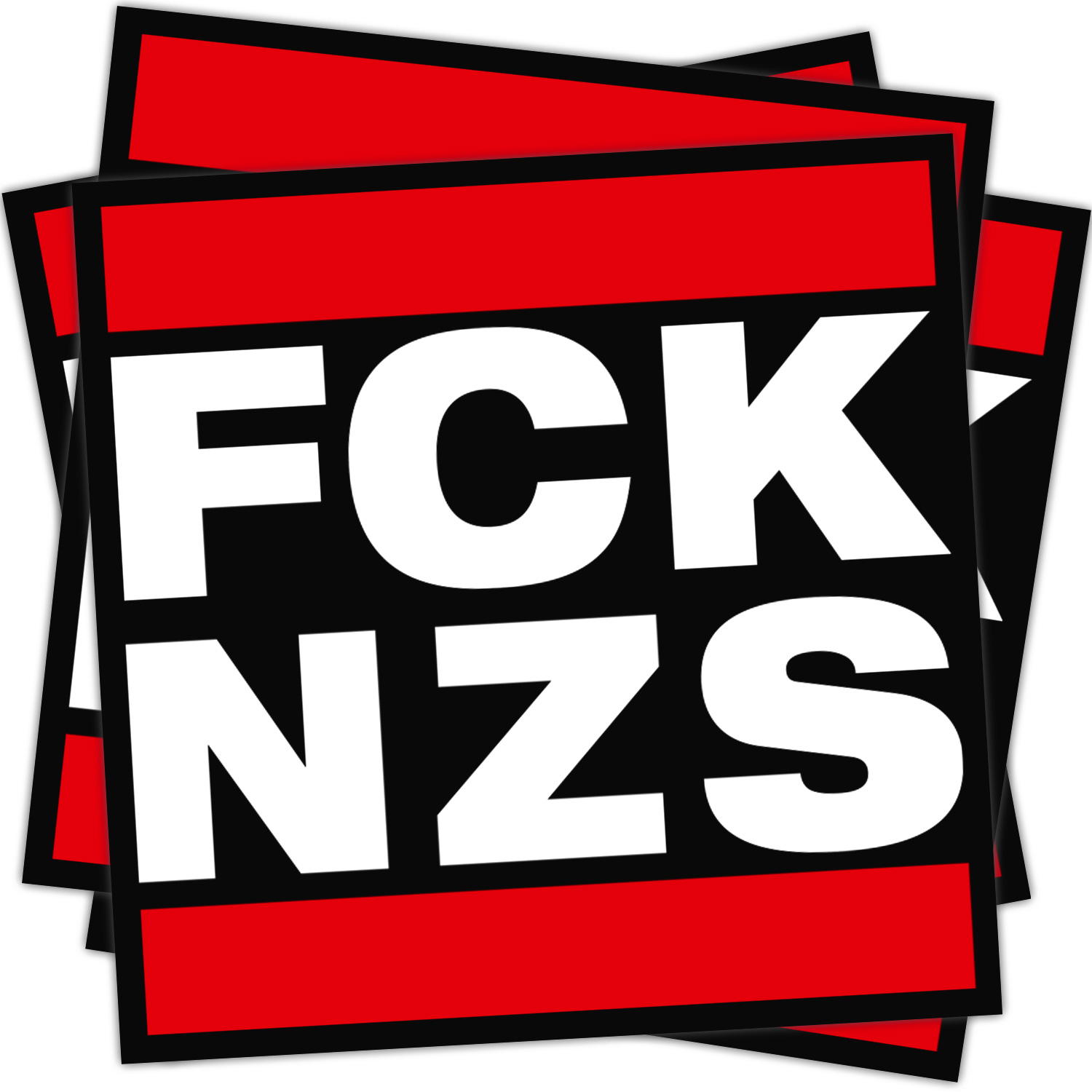 Aufkleber »FCK NZS« (10,5 x 10,5 cm)