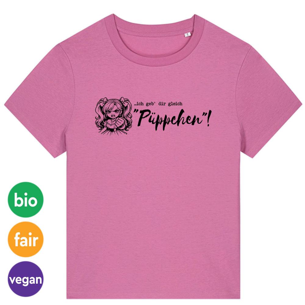 Ladies-Shirt »…ich geb Dir gleich Püppchen!« XS pink