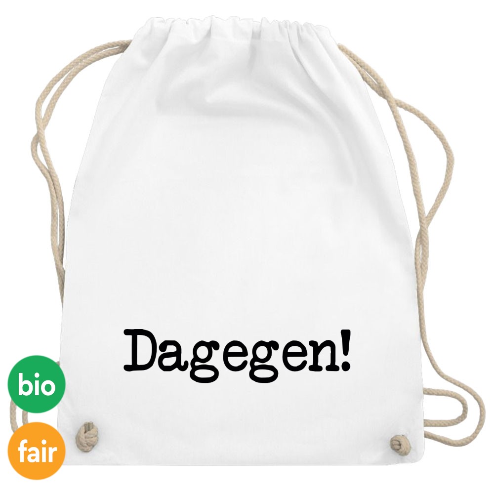 Turnbeutel / Stoff-Rucksack »Dagegen!«