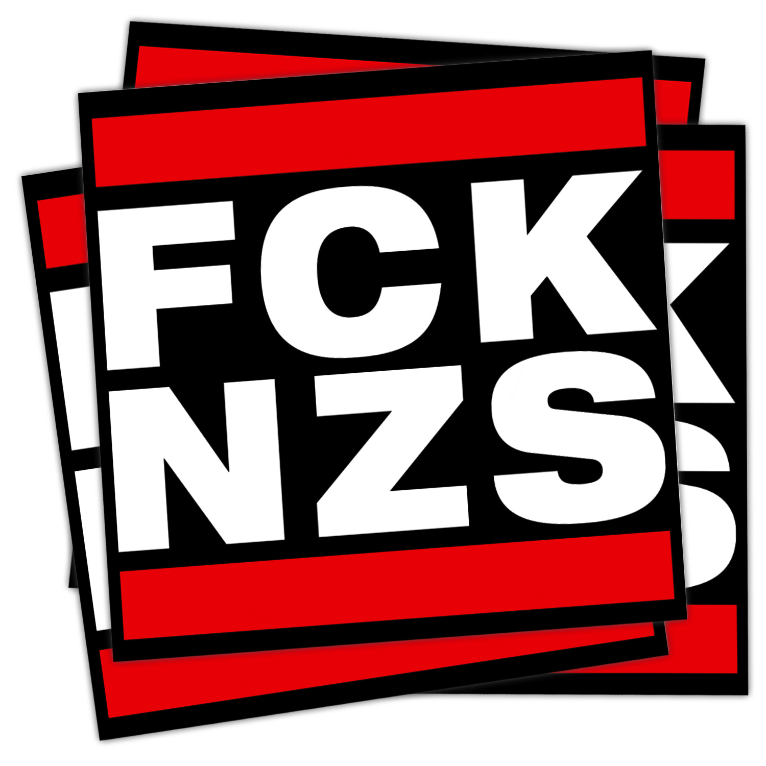 Aufkleber »FCK NZS« (10,5 x 10,5 cm)