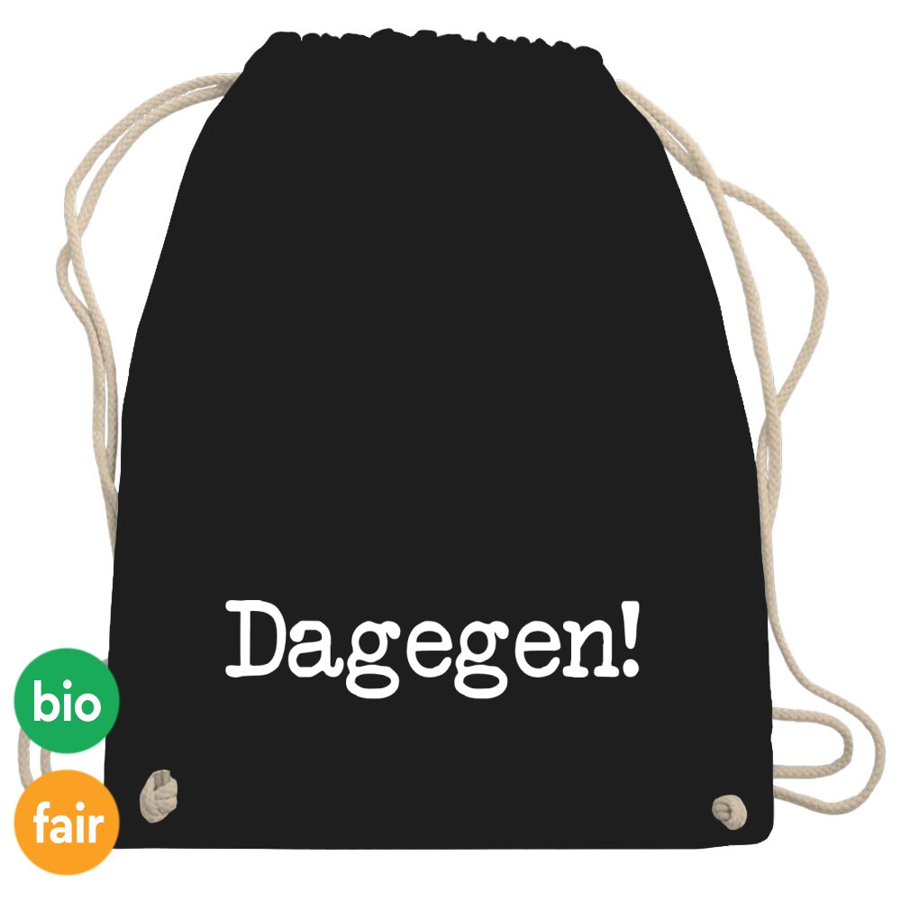 Turnbeutel / Stoff-Rucksack »Dagegen!«